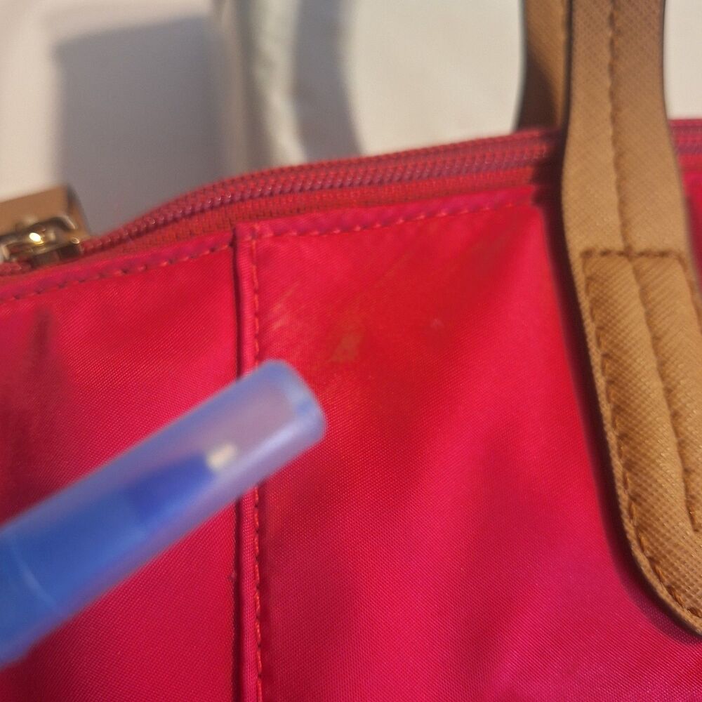 Michael Kors Kelsey Pink Nylon Large Tote Handbag - Picture 12 of 15